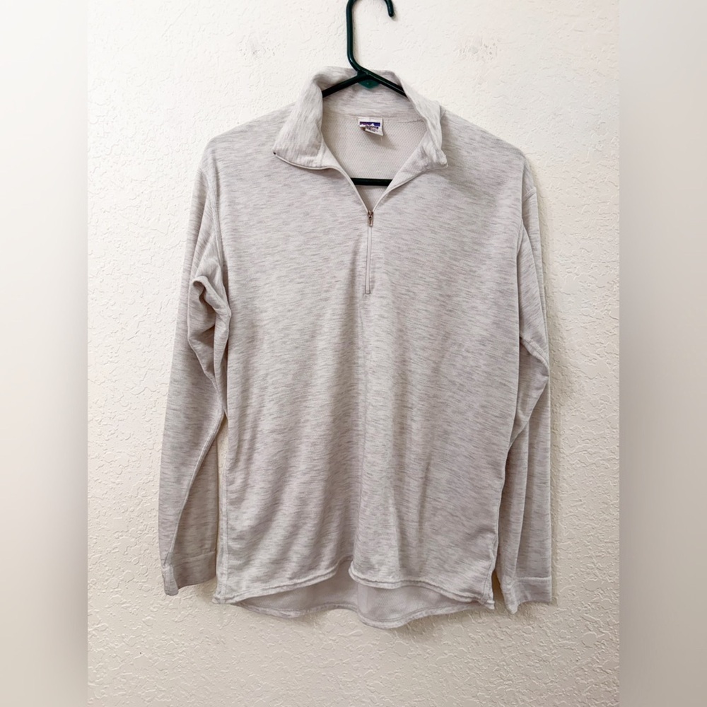 Patagonia Capilene Men's Light Gray Zip-Up Sweater Shirt - M